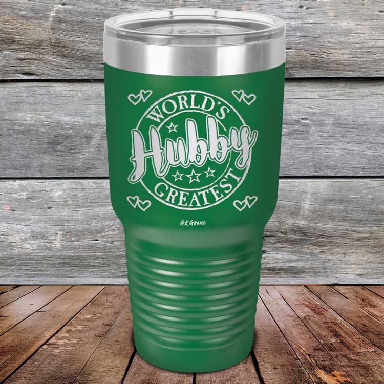 World's Greatest Hubby - Powder Coated Etched Tumbler - GK GRAND GIFTS