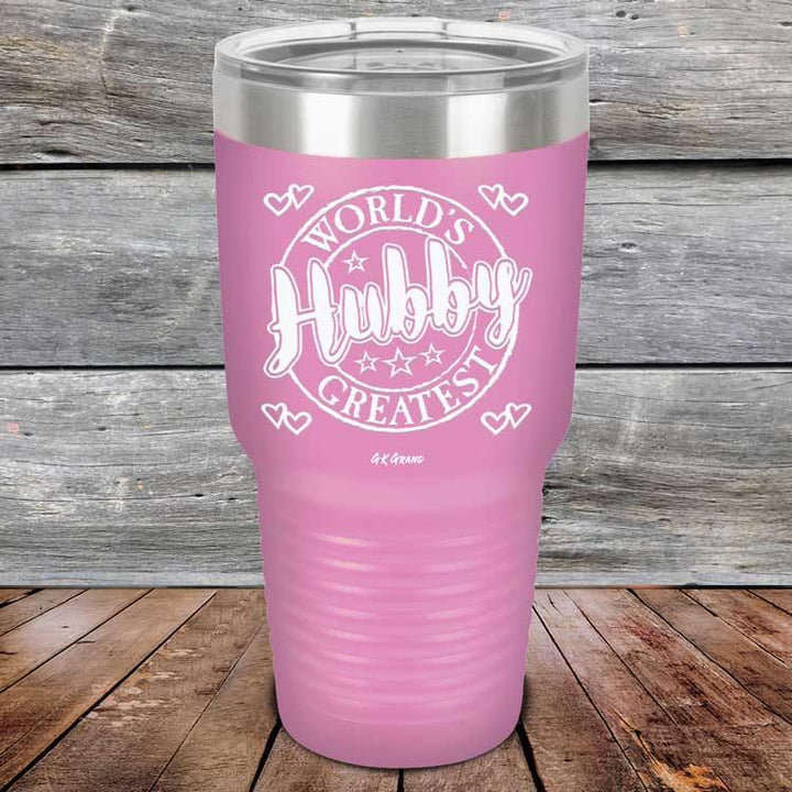 World's Greatest Hubby - Powder Coated Etched Tumbler - GK GRAND GIFTS