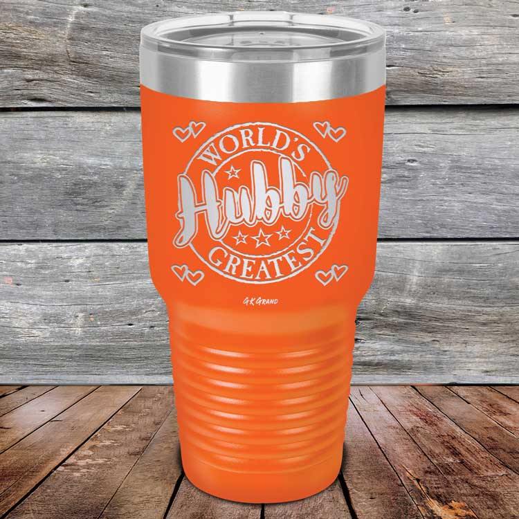 World's Greatest Hubby - Powder Coated Etched Tumbler - GK GRAND GIFTS