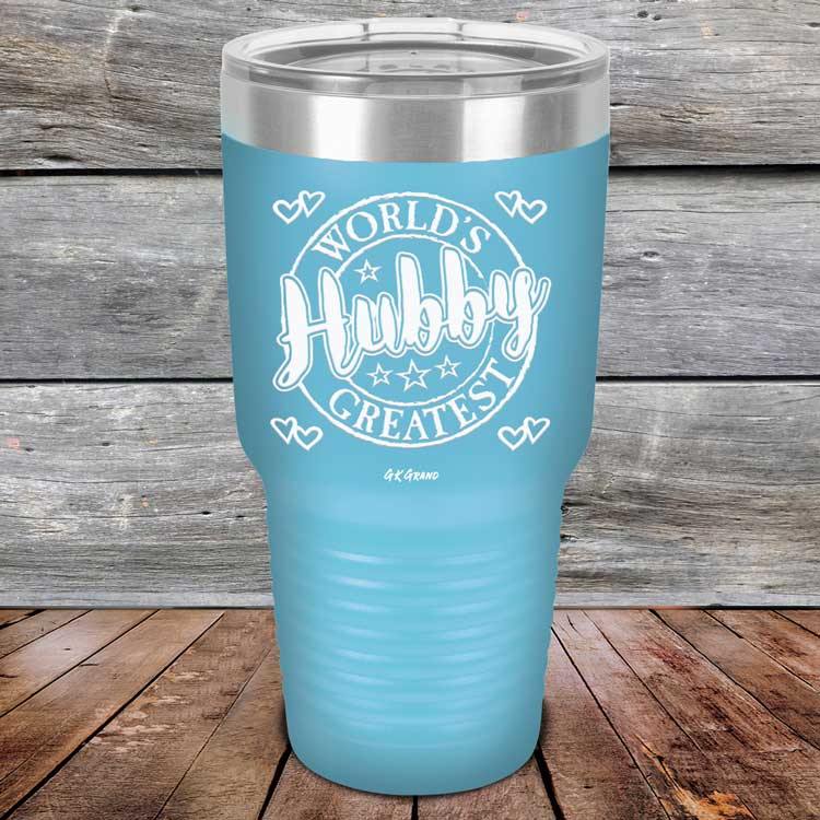 World's Greatest Hubby - Powder Coated Etched Tumbler - GK GRAND GIFTS