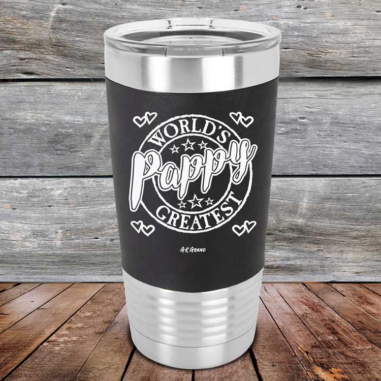 World's Greatest Pappy - Premium Silicone Wrapped Engraved Tumbler