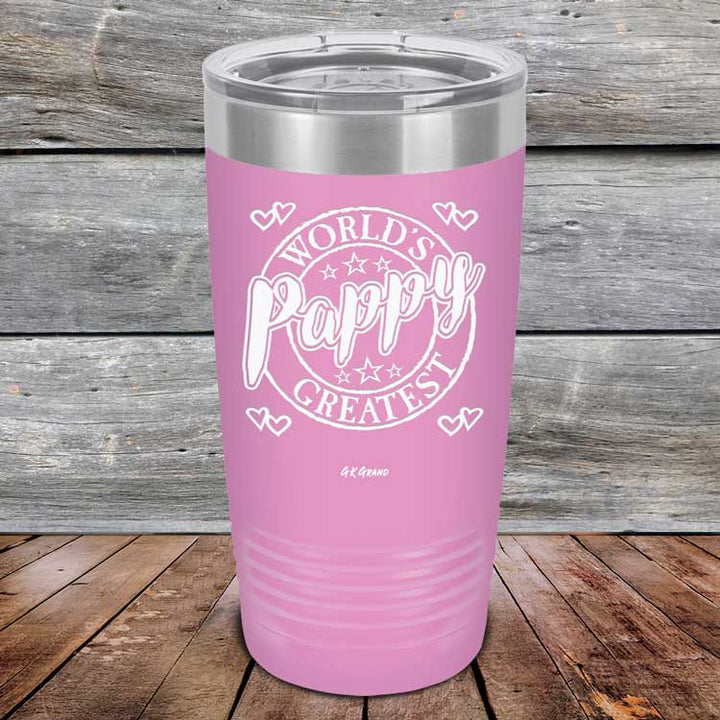 World's Greatest Pappy - Powder Coated Etched Tumbler