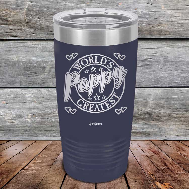 World's Greatest Pappy - Powder Coated Etched Tumbler