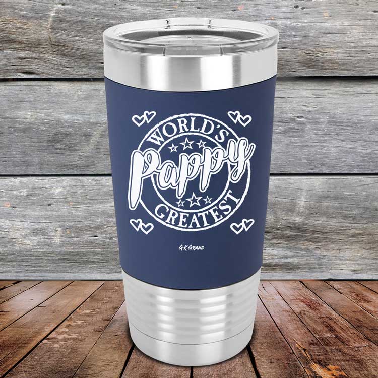 World's Greatest Pappy - Premium Silicone Wrapped Engraved Tumbler