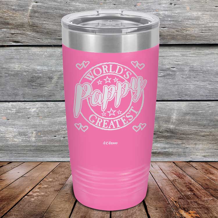 World's Greatest Pappy - Powder Coated Etched Tumbler