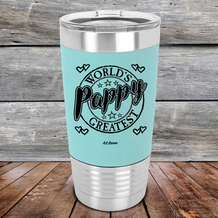 World's Greatest Pappy - Premium Silicone Wrapped Engraved Tumbler