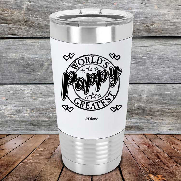 World's Greatest Pappy - Premium Silicone Wrapped Engraved Tumbler