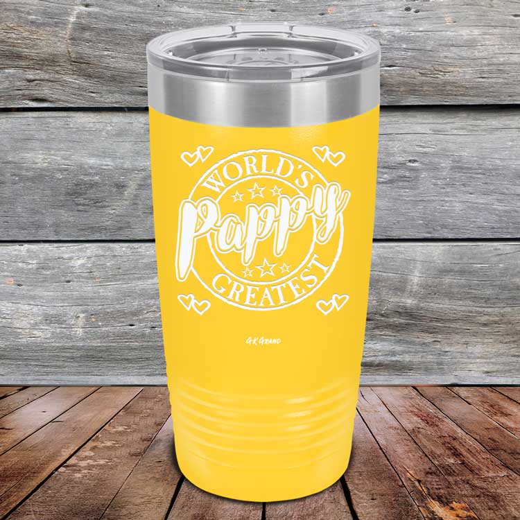 World's Greatest Pappy - Powder Coated Etched Tumbler