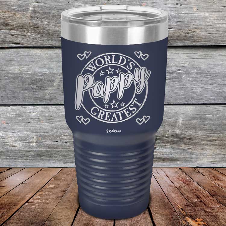 World's Greatest Pappy - Powder Coated Etched Tumbler