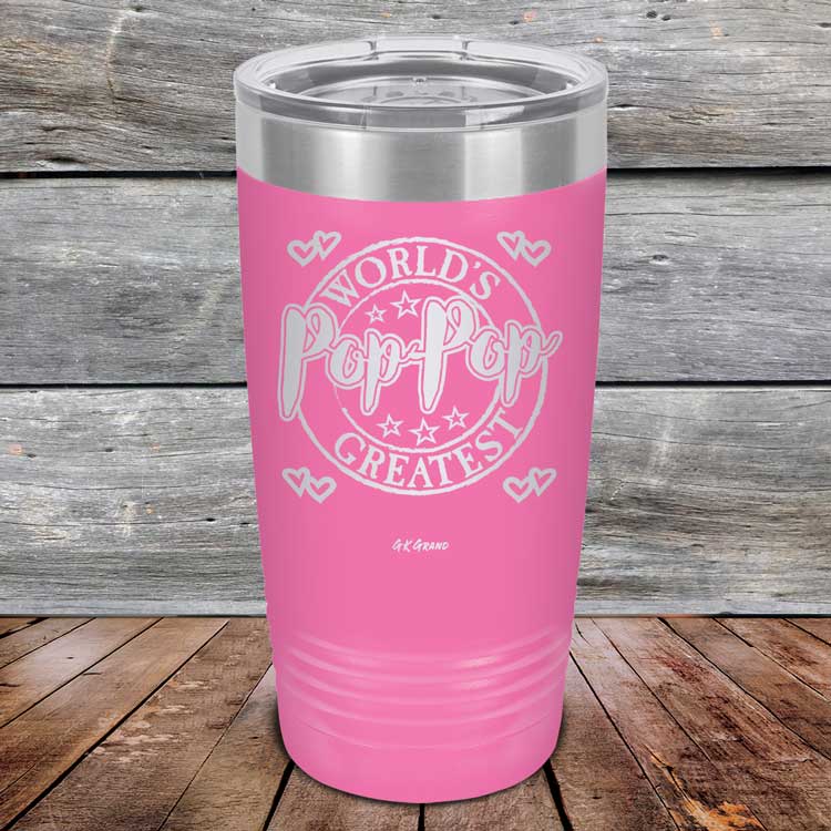 World's Greatest Pop-Pop - Powder Coated Etched Tumbler