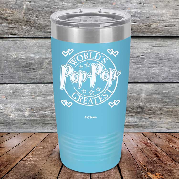 World's Greatest Pop-Pop - Powder Coated Etched Tumbler