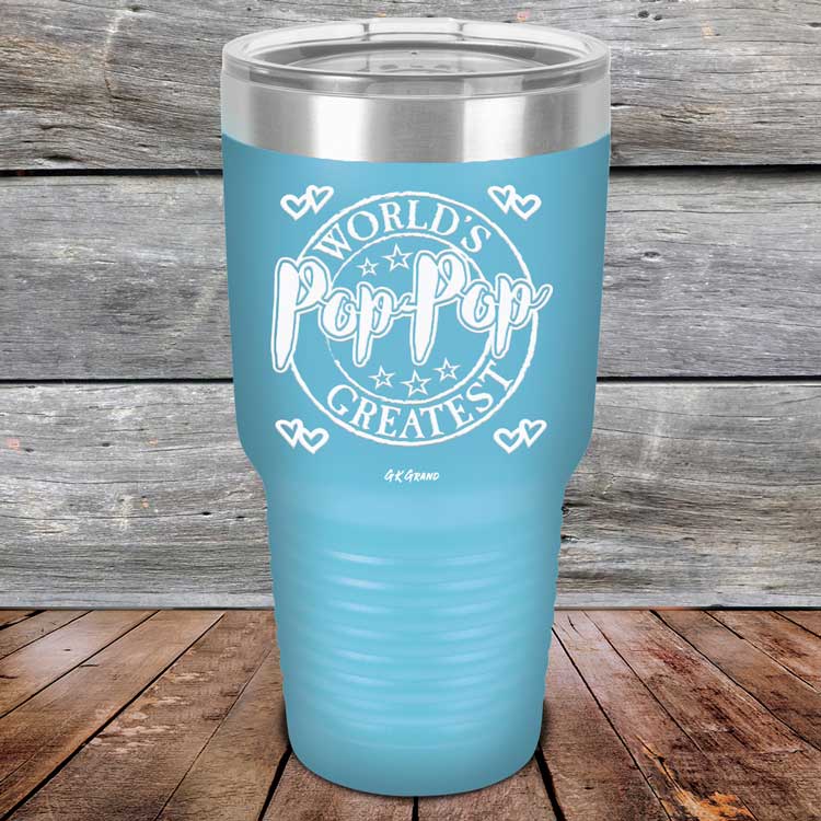 World's Greatest Pop-Pop - Powder Coated Etched Tumbler