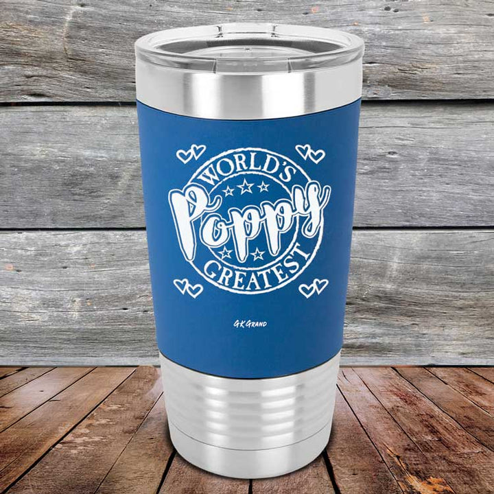 World's Greatest Poppy - Premium Silicone Wrapped Engraved Tumbler