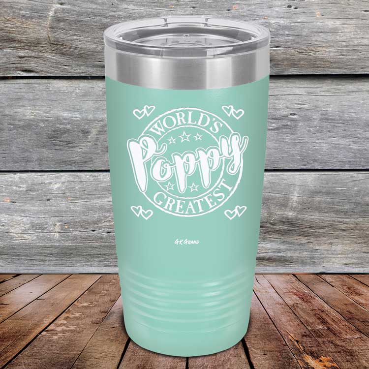 World's Greatest Poppy - Powder Coated Etched Tumbler