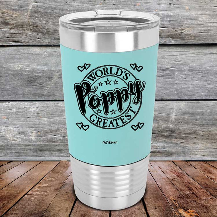 World's Greatest Poppy - Premium Silicone Wrapped Engraved Tumbler