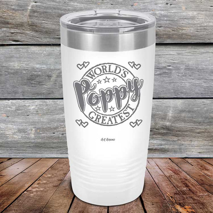 World's Greatest Poppy - Powder Coated Etched Tumbler