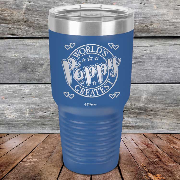 World's Greatest Poppy - Powder Coated Etched Tumbler