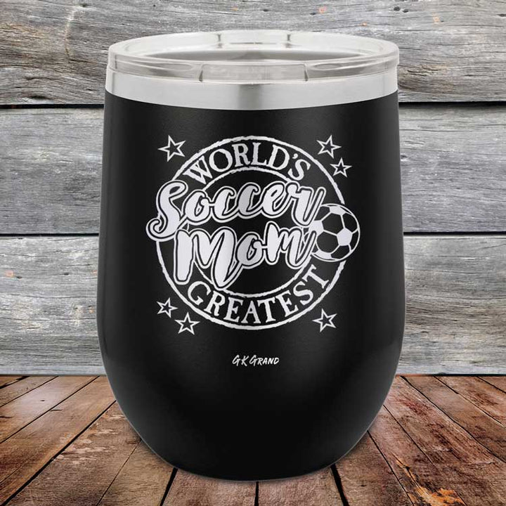 Worlds Greatest Soccer Mom - Powder Coated Etched Tumbler