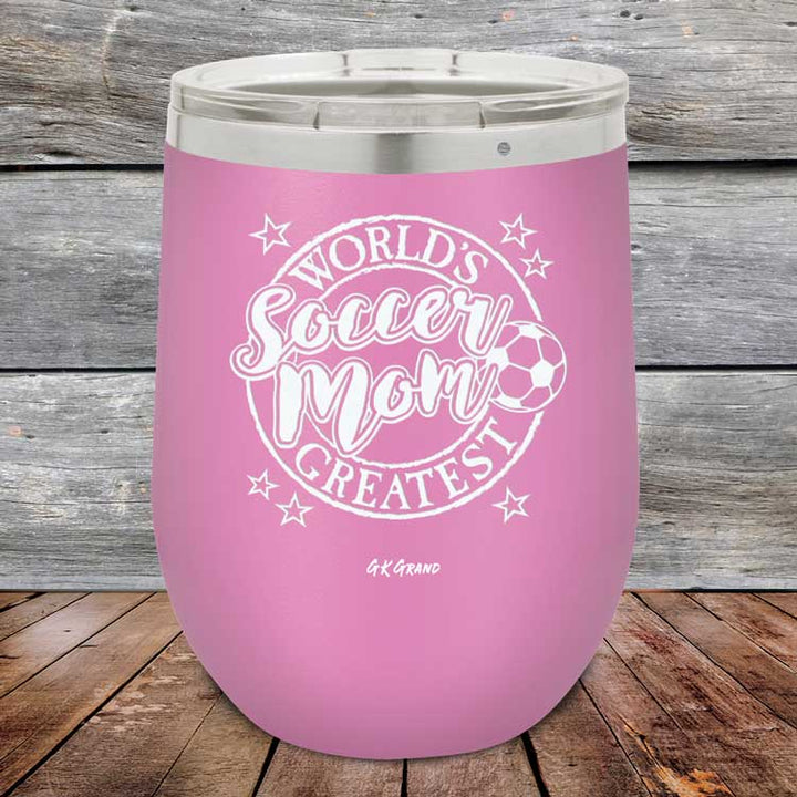 Worlds Greatest Soccer Mom - Powder Coated Etched Tumbler