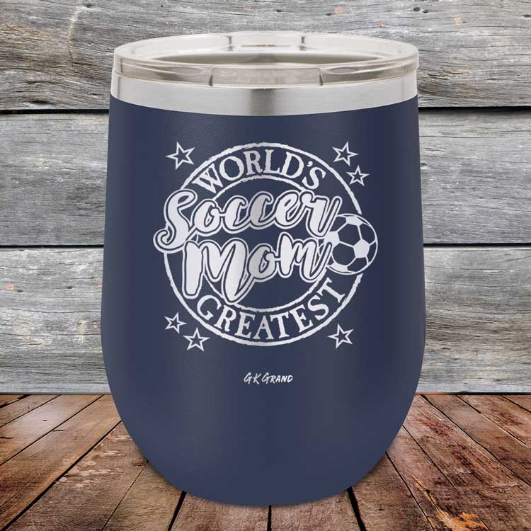 Worlds Greatest Soccer Mom - Powder Coated Etched Tumbler