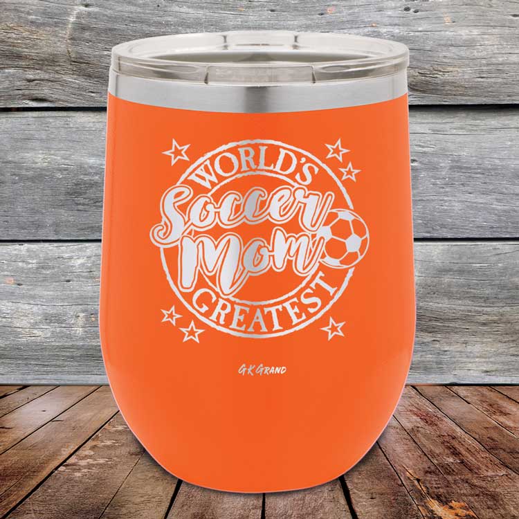 Worlds Greatest Soccer Mom - Powder Coated Etched Tumbler