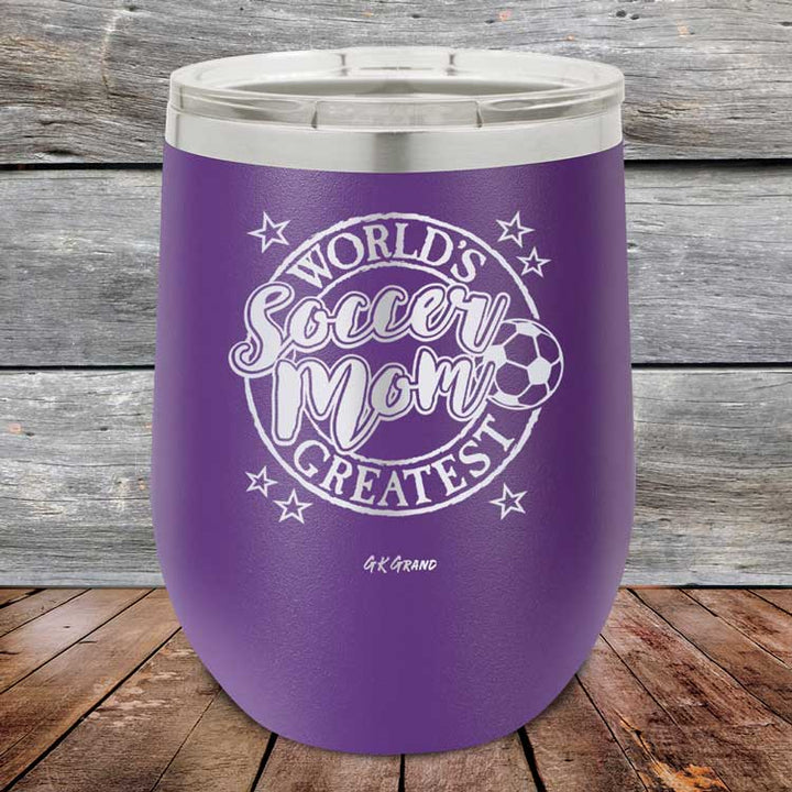 Worlds Greatest Soccer Mom - Powder Coated Etched Tumbler