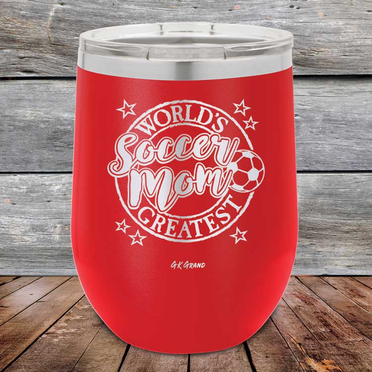 Worlds Greatest Soccer Mom - Powder Coated Etched Tumbler