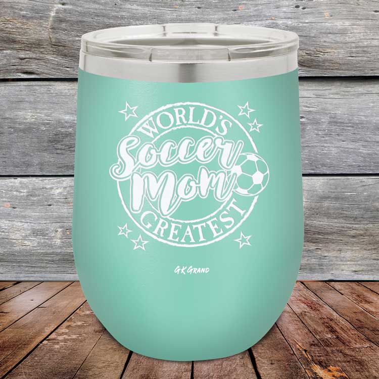 Worlds Greatest Soccer Mom - Powder Coated Etched Tumbler