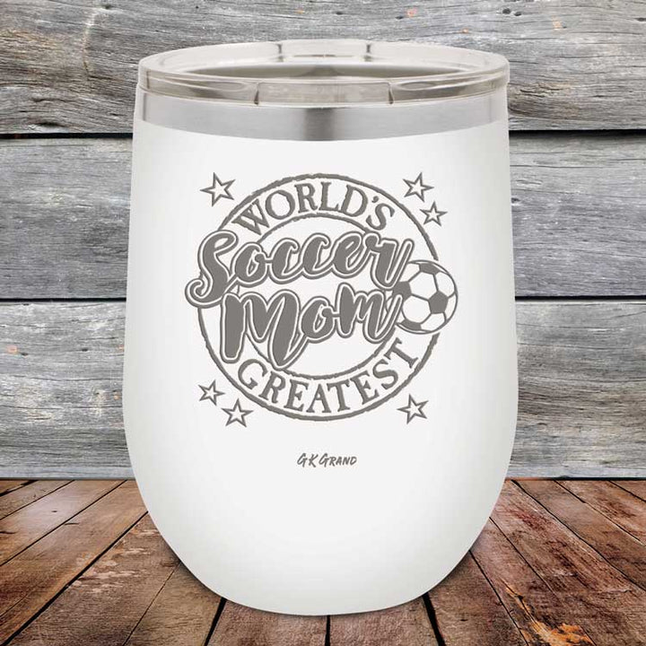 Worlds Greatest Soccer Mom - Powder Coated Etched Tumbler