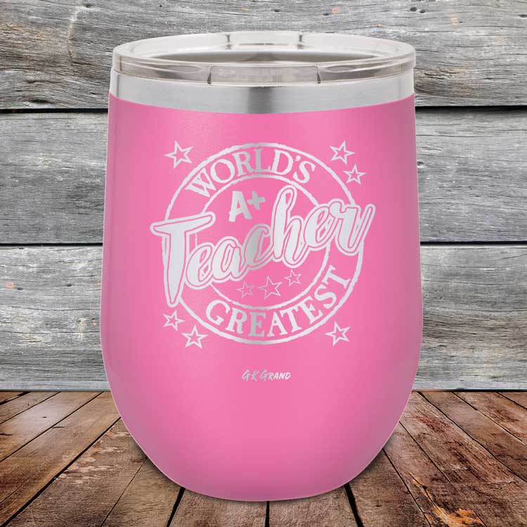 World's Greatest Teacher - Powder Coated Etched Tumbler