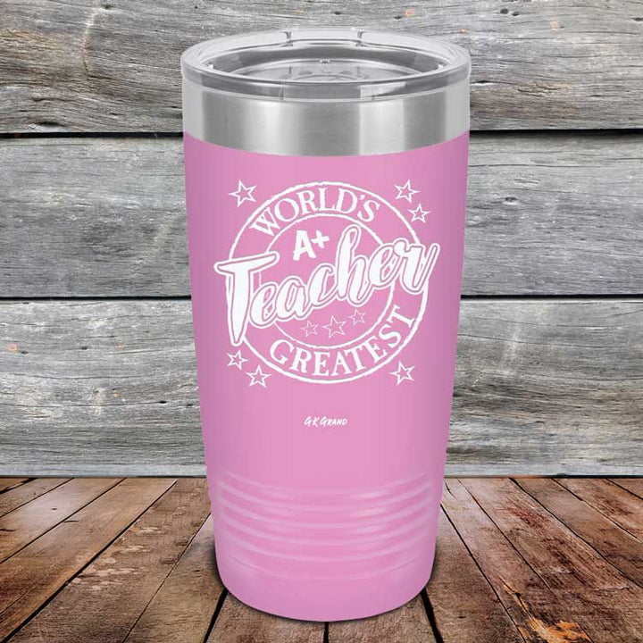 World's Greatest Teacher - Powder Coated Etched Tumbler