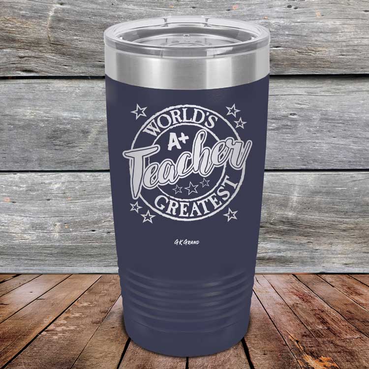 World's Greatest Teacher - Powder Coated Etched Tumbler