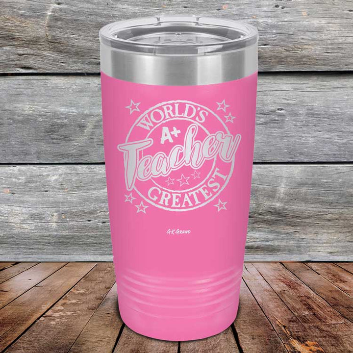 World's Greatest Teacher - Powder Coated Etched Tumbler