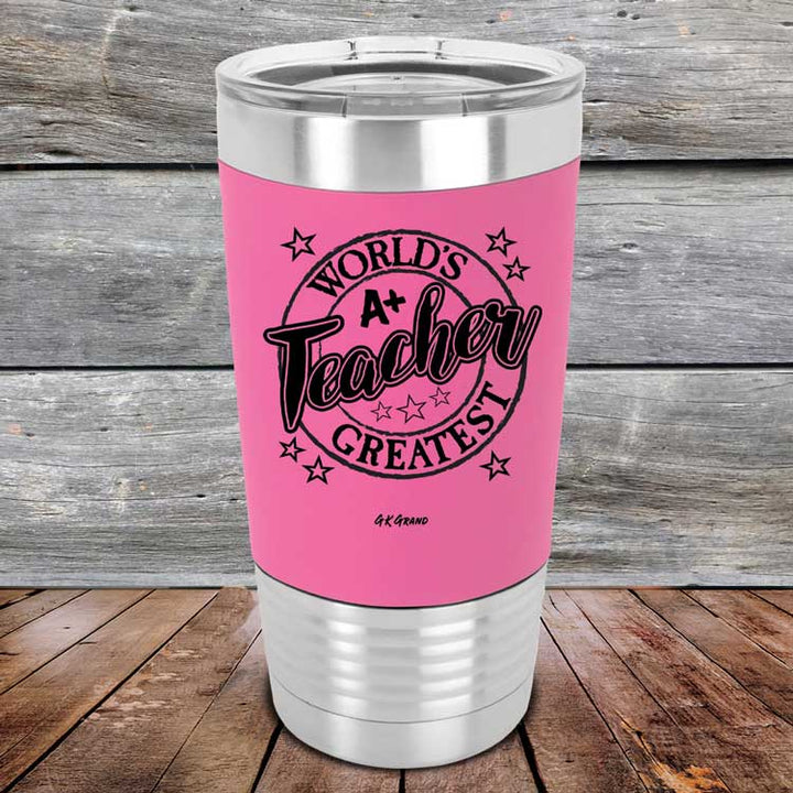 World's Greatest Teacher - Premium Silicone Wrapped Engraved Tumbler