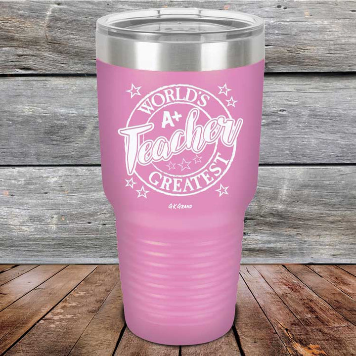 World's Greatest Teacher - Powder Coated Etched Tumbler