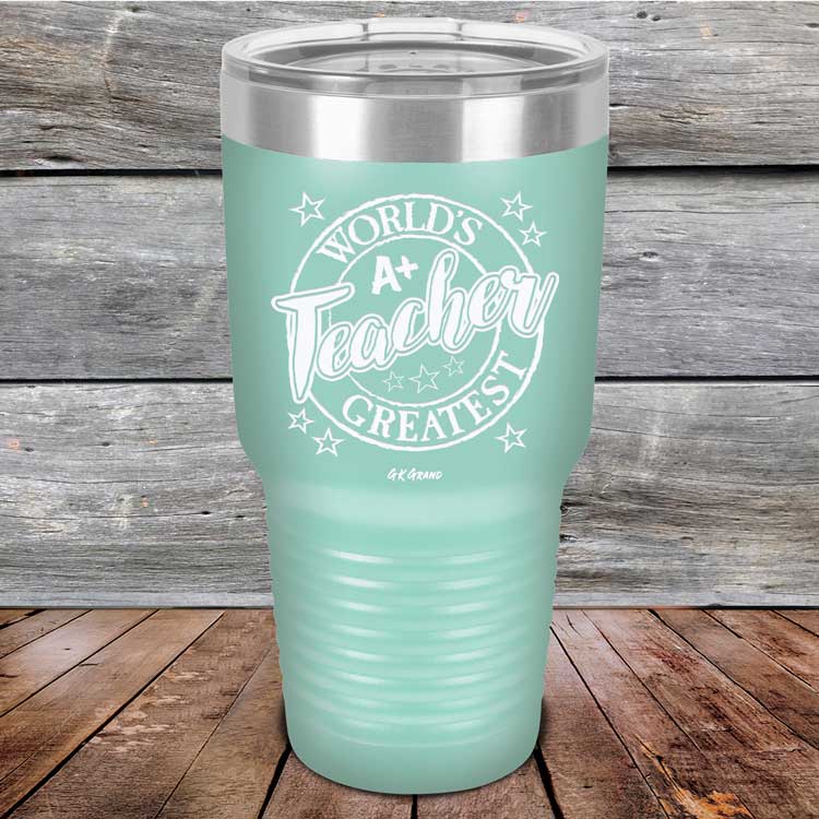 World's Greatest Teacher - Powder Coated Etched Tumbler