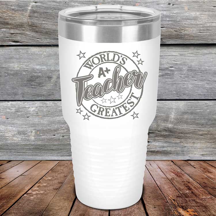 World's Greatest Teacher - Powder Coated Etched Tumbler