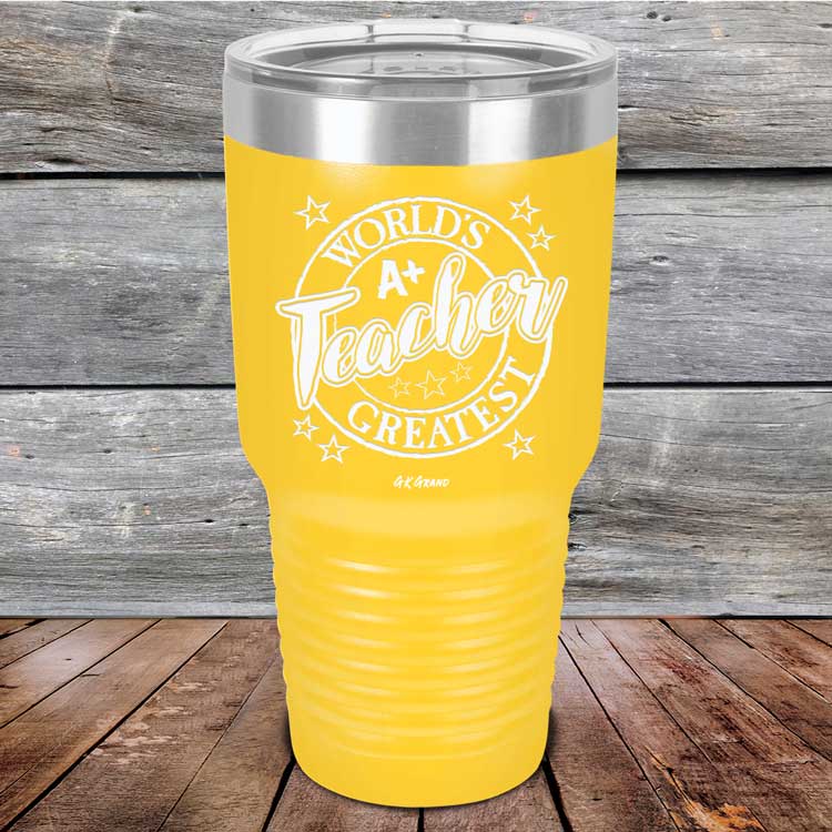 World's Greatest Teacher - Powder Coated Etched Tumbler