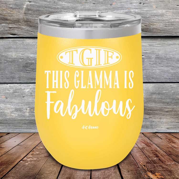 TGIF - This Glamma is Fabulous - Powder Coated Etched Tumbler - GK GRAND GIFTS